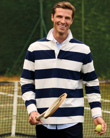 Brook Taverner The Farrell Hooped L/S Rugby Shirt