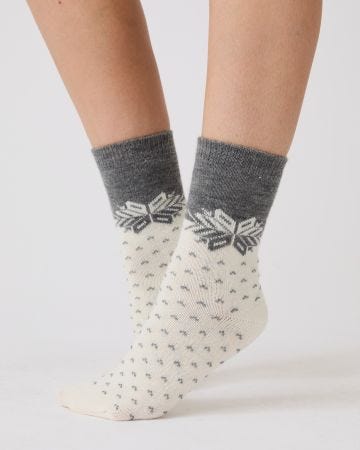 Pack of 2  Thermolactyl Fair Isle inspired Socks 