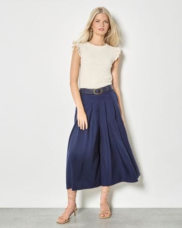 Apricot Ruffle Sleeve Tee