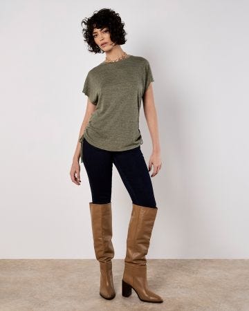 Apricot Textured T-shirt