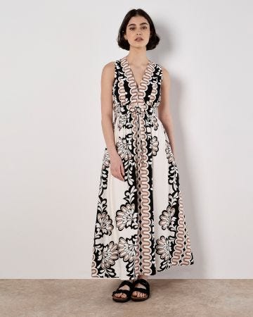 Apricot Sleeveless Dress