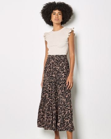 Apricot Midaxi Skirt