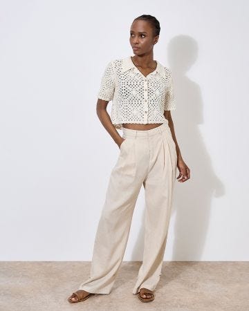 Apricot Crochet Cardigan