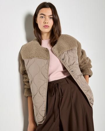 Apricot Quilted Jacket