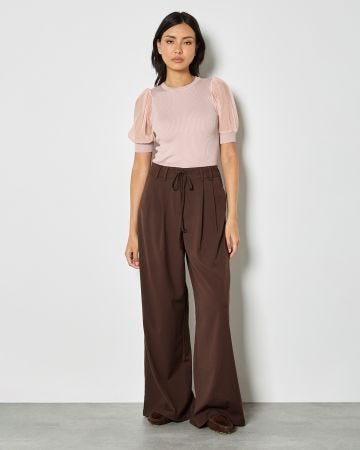 Apricot Ribbed Top