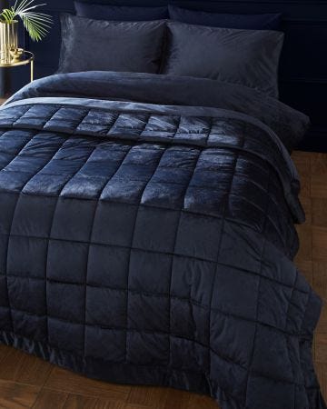 Catherine Lansfield Kingsley Matt Velvet 220x220 Bedspread 