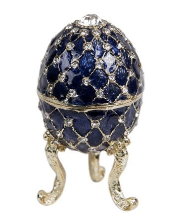 Treasured Trinkets Blue Egg