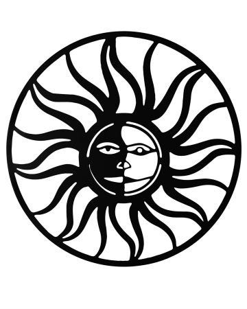 Country Living Metal Wall Art 60cm - Sun