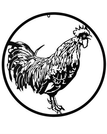 Country Living Metal Wall Art 60cm - Cockeral