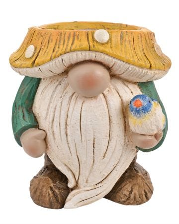 Country Living  Gnome with Bird Planter