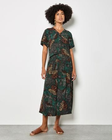 Apricot Tropical Skirt