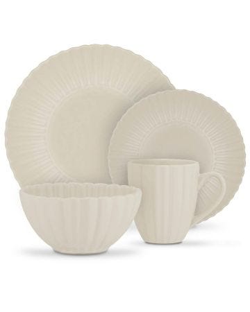 Swan 16 Piece Scallop Dinner Set
