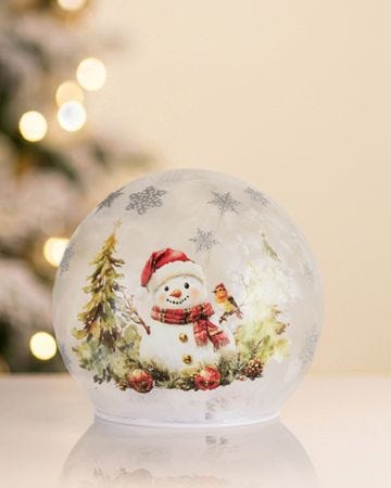Frosty snowman Light-up globe