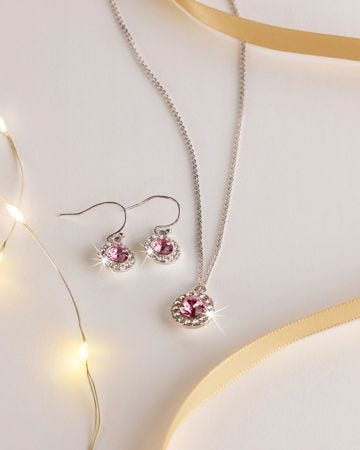 Swarovski® Stone Pendant & Earrings Set 