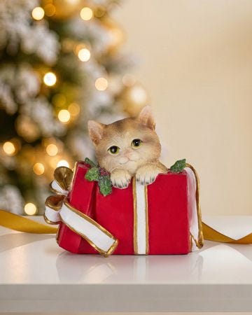 Resin Cat Ornament 