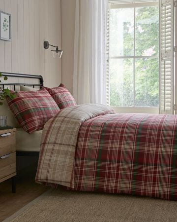 Bennet Check Brushed Duvet Set 