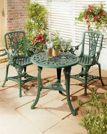 Green Rose Design Bistro Set 