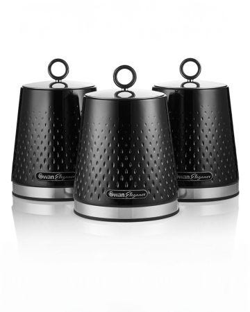 Swan Elegance Set of 3 Canisters 