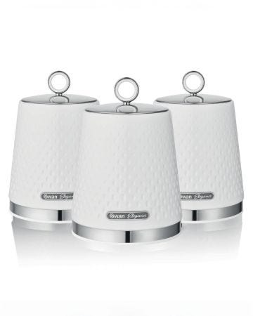 Swan Elegance Set of 3 Canisters 