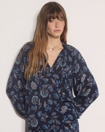 Apricot Ruffle Blouse