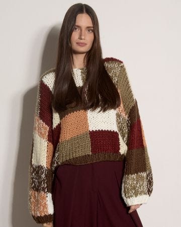 Apricot Patchwork Jumper