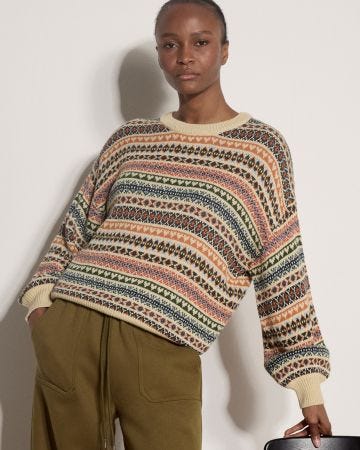 Apricot Stripe Pointelle Jumper