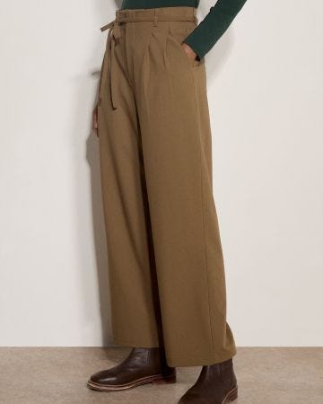 Apricot Pleat Detail Trouser