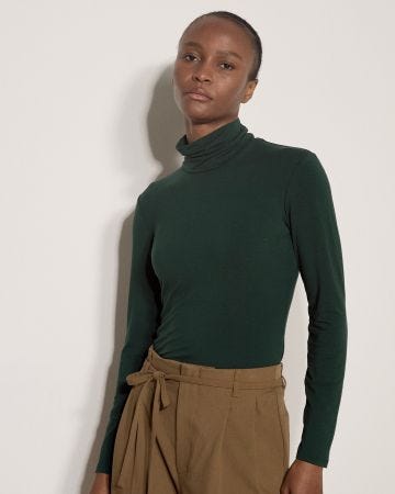 Apricot Turtleneck Top
