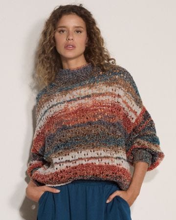 Apricot Multi Stripe Jumper