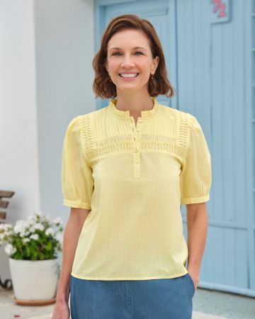 WoolOvers Pin Tuck Detail Top 
