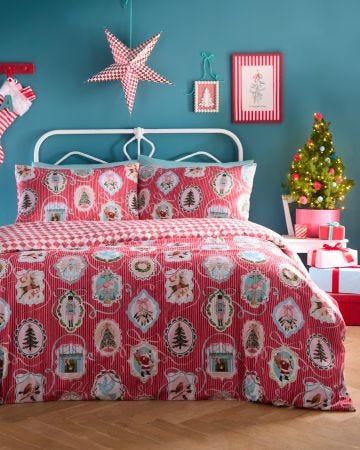 Christmas Vintage Frames Duvet Set 
