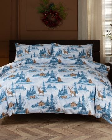 Snowy Bear Brushed Cotton Duvet Set 