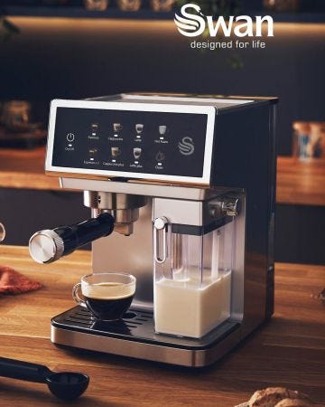 Swan Digital Espresso Coffee Machine with Touch Display 