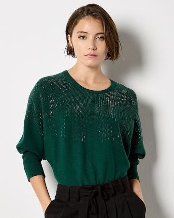 Apricot Detailed Batwing Jumper