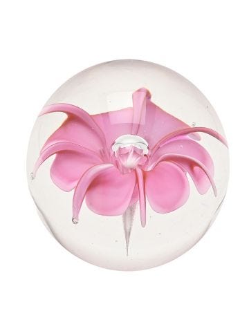 Pink Flower Objets d'art Paper Weight 