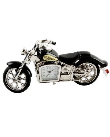Miniature Clock Black Indian Style Motorbike