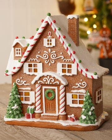 LED Gingerbread House 26cm 