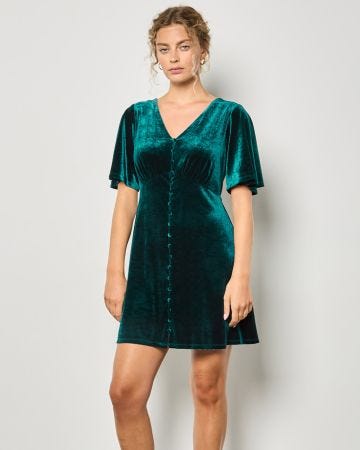 Apricot Velvet Dress 