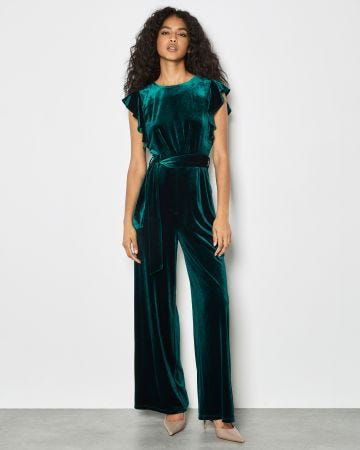 Apricot Velvet Jumpsuit 