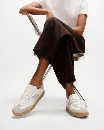 FitFlop Dash T-Toe Leather/Suede Sneaker 