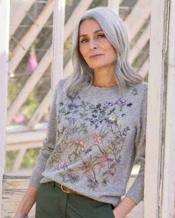 WoolOvers Embroidered Jumper