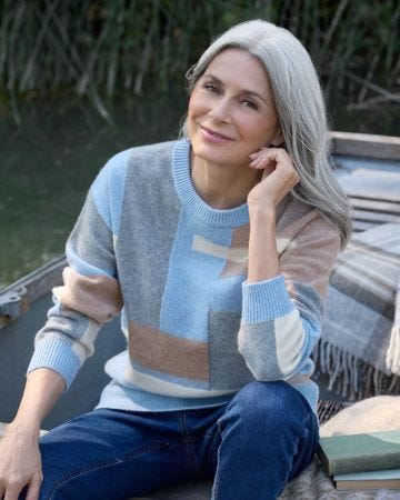 WoolOvers Colour Block Jumper