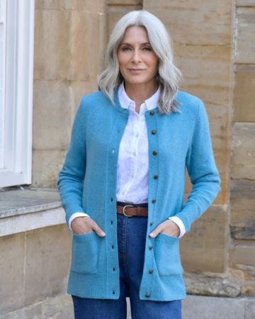 WoolOvers Crew Neck Cardigan 