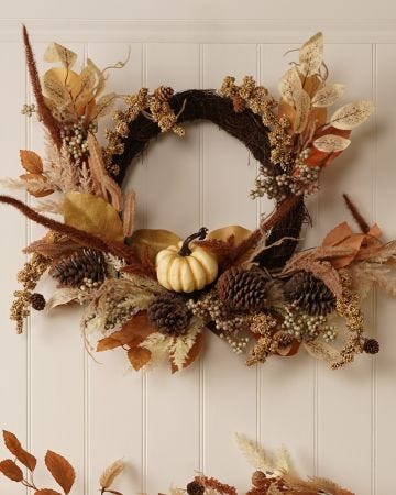 Country Living Neutral Autumn Wreath