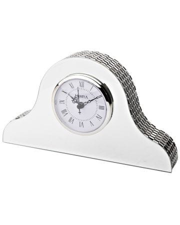 Hestia Glass Mirror Napoleon Mantel Clock