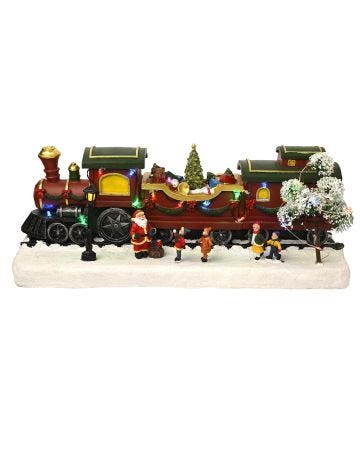 Regal Tidings Light Up Christmas Train Scene
