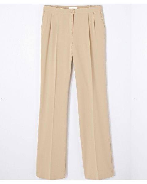 Wide-Leg Crêpe Trousers