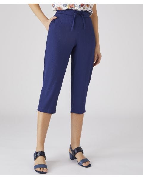 Cropped Crinkle Trousers