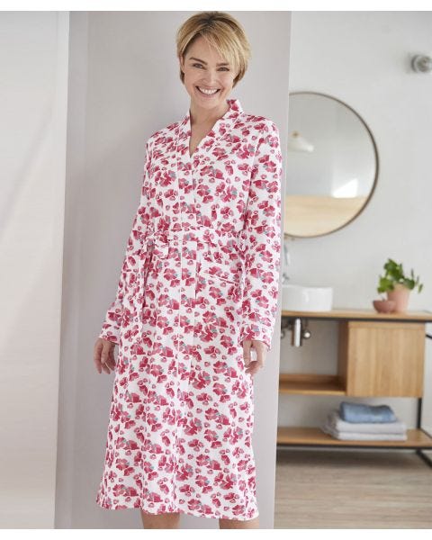 Waffle Gown with Tie Belt