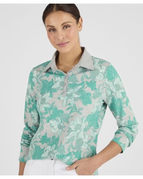 Skin Soft Long Sleeved Cotton Polo Shirt